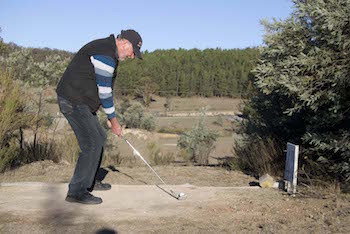 On the tee at the 4th